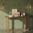 Solid Wood Modern Console Table – Coffee Brown Mocha Finish, Entryway Table for Hallway or Living Room, Narrow Design
