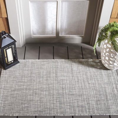 Arneshia Gray/Turquoise Indoor/Outdoor Area Rug