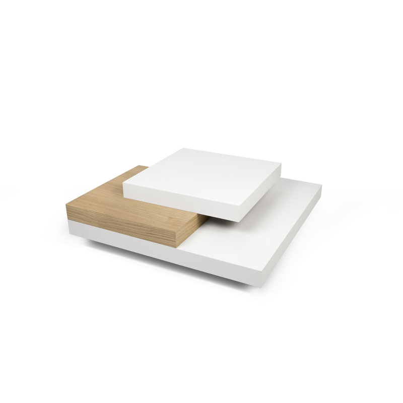 Desirre Solid Coffee Table, Oak / White