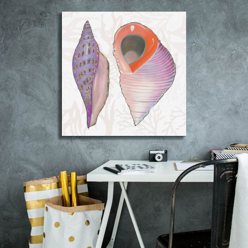 «Shimmering Shells 10» par James Wiens, art mural sur toile, H 26 po x l 26 po