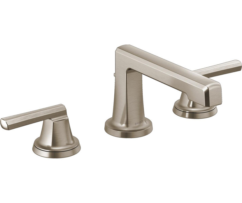 Levoir® Two-Handle Wall Mount Lavatory Faucet, Luxe Nickel, Low Cross Handle, 1.2