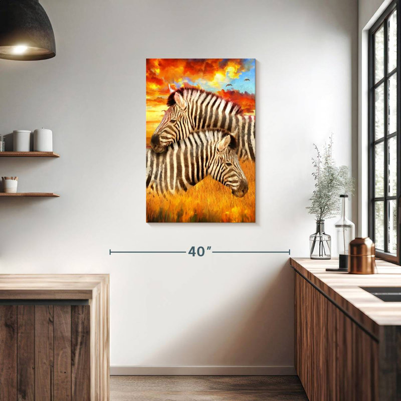 Brampt Snuggling Zebras, 36" H x 24" W
