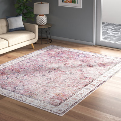 Milan Oriental Garnet/Mauve Area Rug