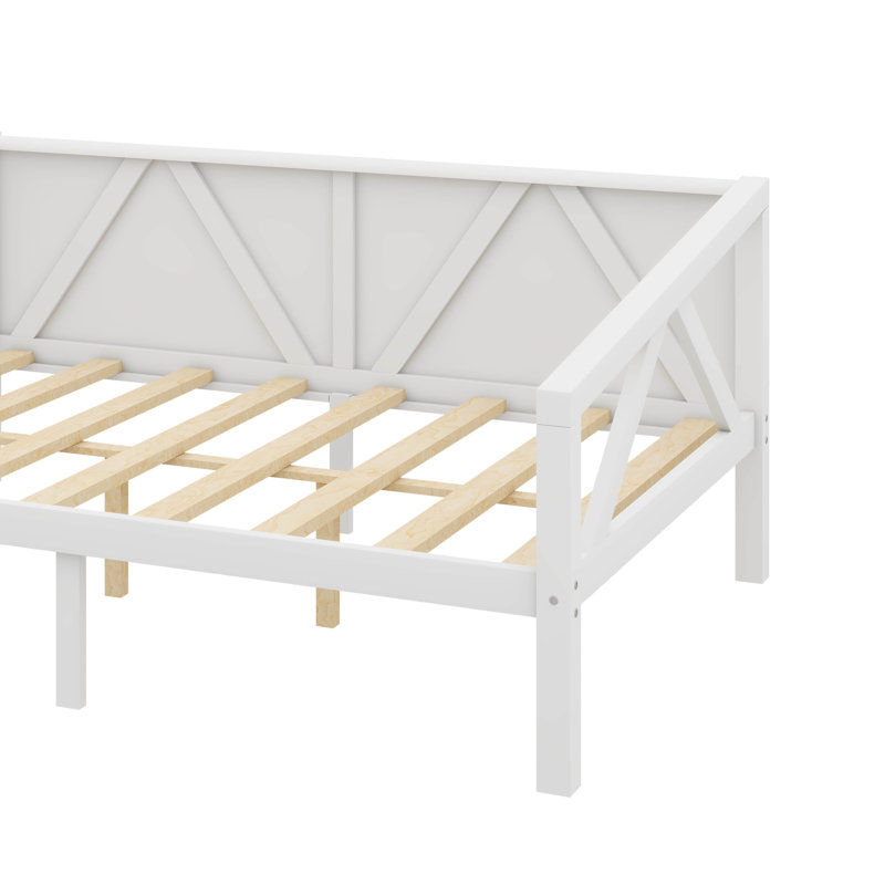 Contemporary Minimalist-Design Daybed Idea, White, Full