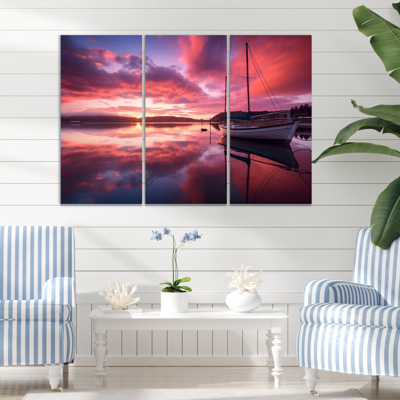 Alleane - Bateau, reproduction d'art sur toile, H 28 po x l 36 po x P 1 po