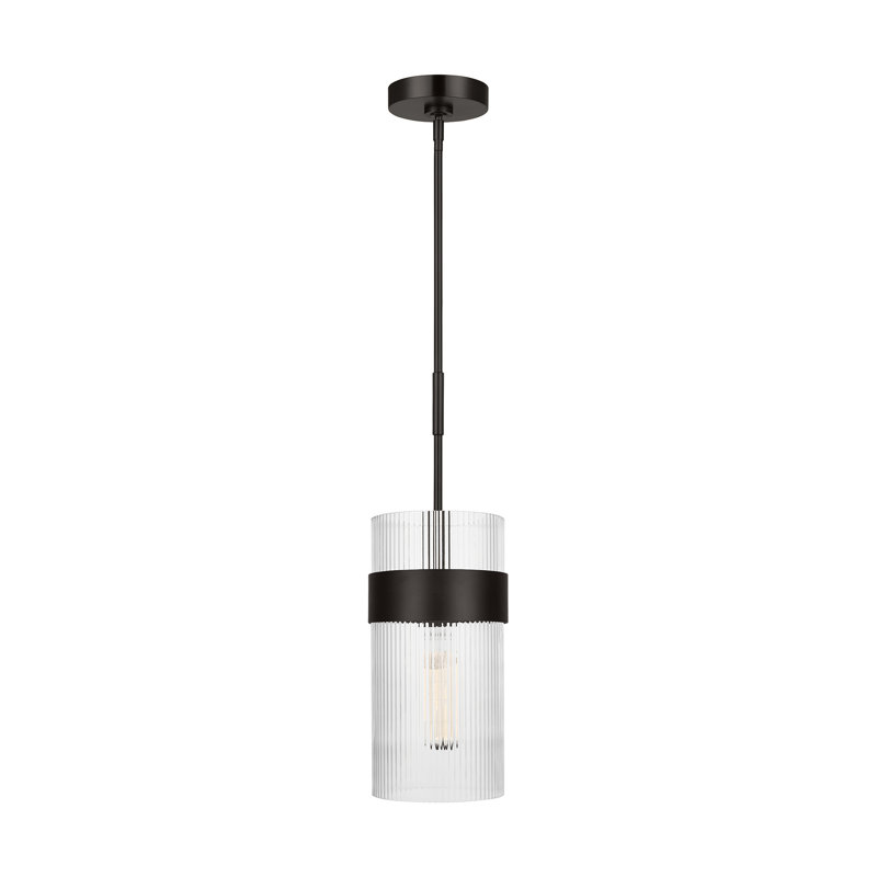 Geneva 1 - Light Pendant, 13.75" H x 7" W x 7" D, Aged Iron