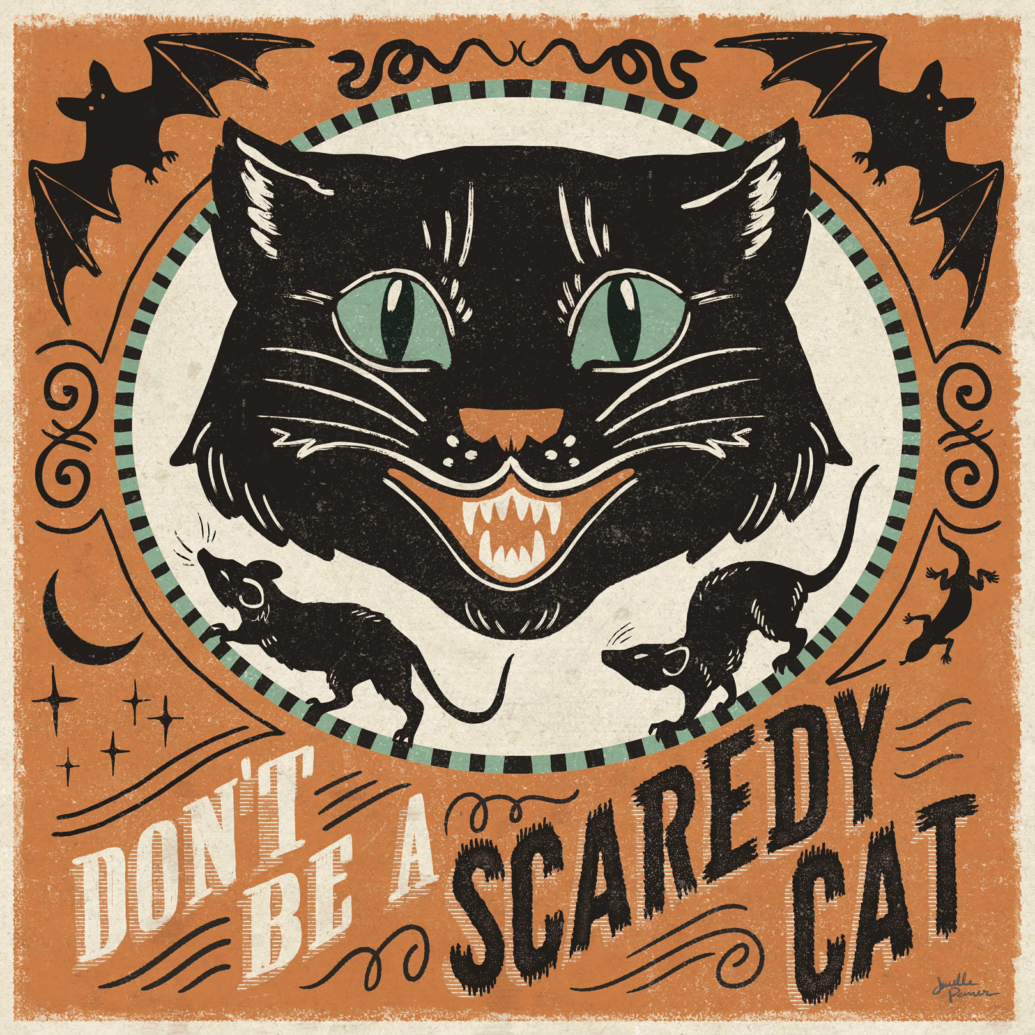 Trinx Kosel Scaredy Cats Are Welcome On Canvas Print