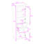 Armoire de rangement pour salle de bain avec tablettes réglables, portes à fermeture douce et 2 tiroirs-648128258