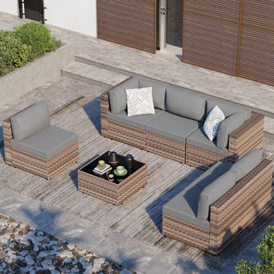  Distefano 7-Piece Outdoor Patio Seating Group with Cushions