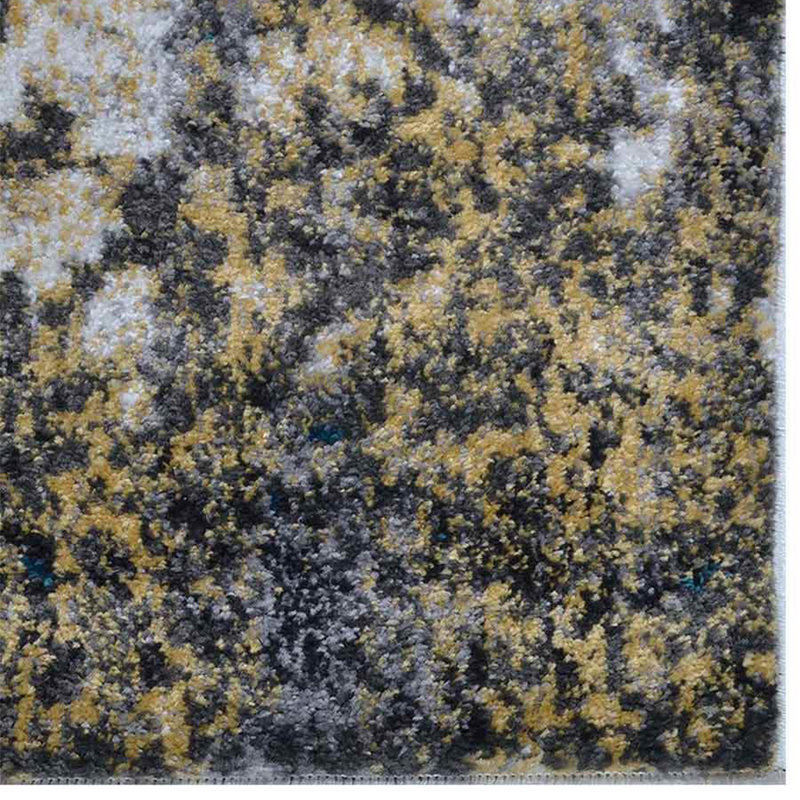 Bicknell Area Rug Living Room Rug: Washable Modern Abstract Thin Rug Indoor Floor Non Slip Stain Resistant Carpet for Bedroom Dining Room - MACHINE MADE HEATSET POLYPROPYLENE AREA RUGS - Rectangle, Silver Blue Color, Abstract Modern Design