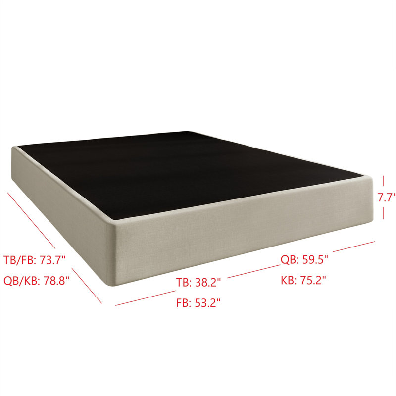 Sommier tapissier en métal 8 po Gajare, Grand lit