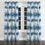 Rideaux abstraits pour chambre à coucher - Rideau à œillets Coastal Rustic Lake Mist - 1 panneau-369047145-369047150