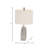 Indeigh Table Lamp Resin Polyresin Geometric Stacked Block Design 22" Gray Non-Woven Fabric Shade Bedroom Living Room Office