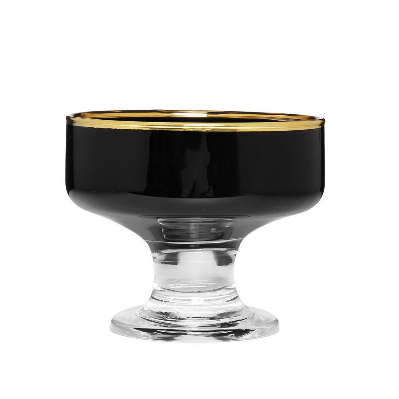 Ensemble de verres à dessert, Noir, 8