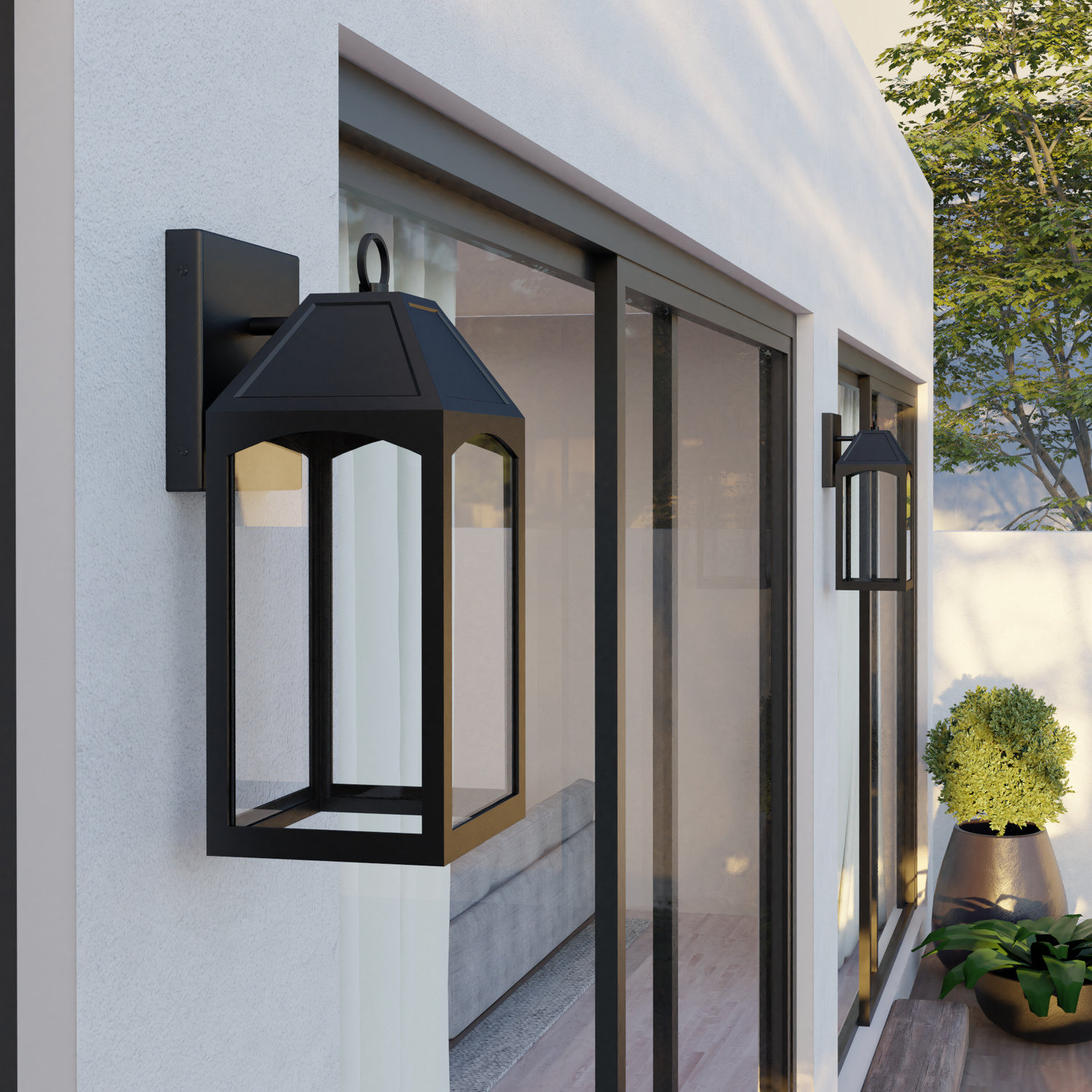 Adamsville Single Light Outdoor Wall Light, 20.5" H x 7.75" W x 9.75" D