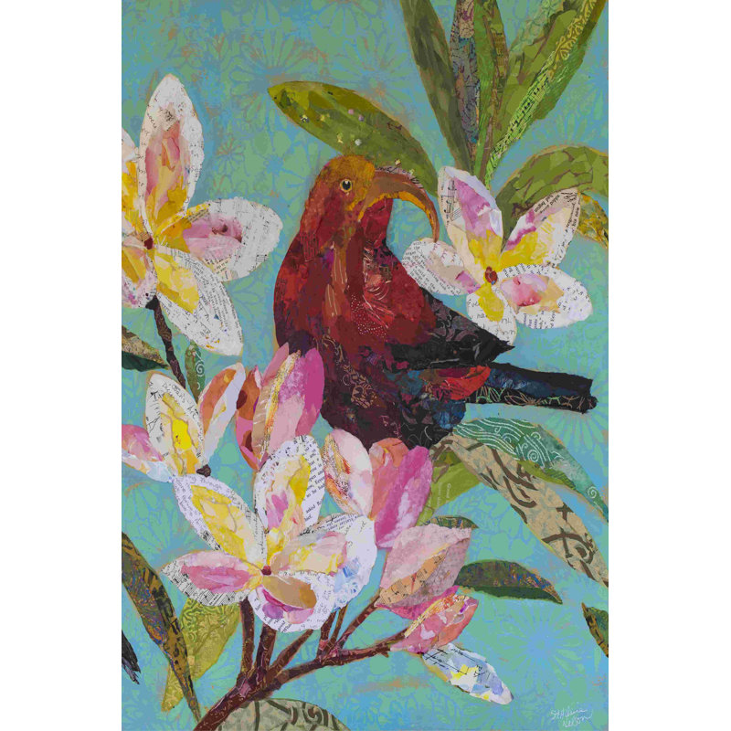 " Hawaiian Bird II " by Elizabeth St. Hilaire Painting Print, 18" H x 12" W  