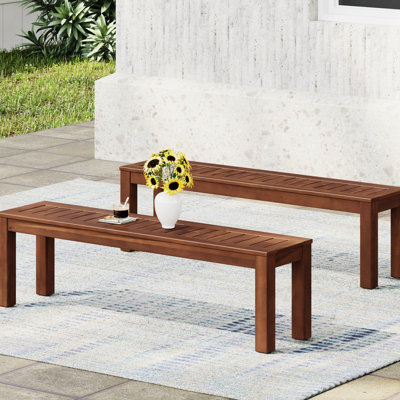 2 bancs rustiques en bois 62,06 po - Finition, lambris stable