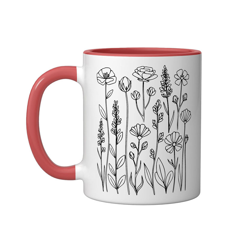 Ceramic Coffee Mug, Red