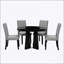 Ensemble de table de salle à manger 5 pièces avec table moderne de 43 pouces et 4 chaises rembourrées, facile à assembler pour toute pièce-1388127967