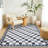 6x9 Checkered Area Rug, Abstract Washable Soft Rugs for Living Room, Modern Geometric Non Slip Low Pile Carpet for Bedroom, Dining Room, Black-223283903