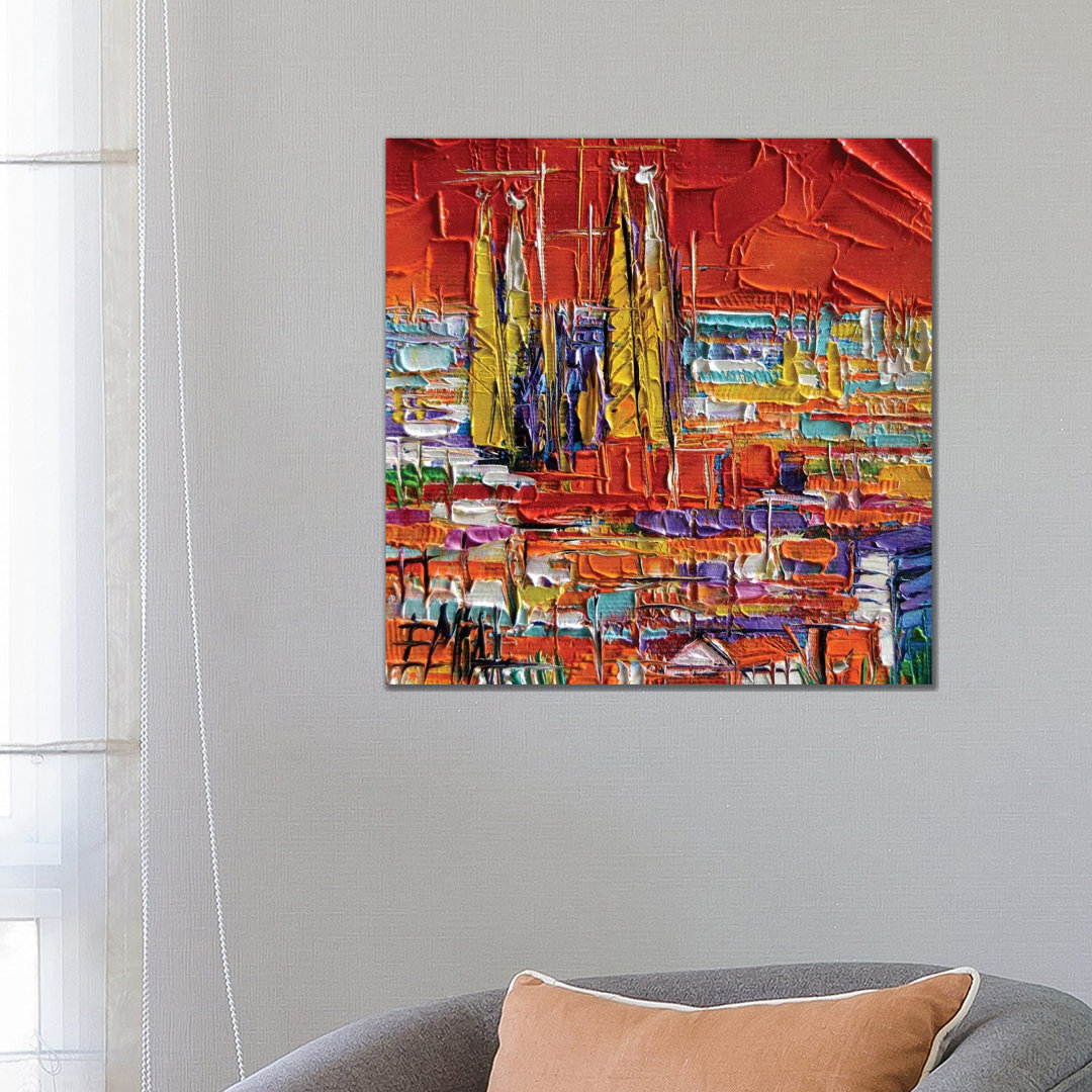 Barcelona View from Park Güell by Mona Edulesco - Wrapped Canvas Art Prints
