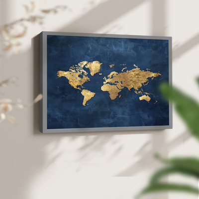Map Series-XII -Framed Print - Restickable