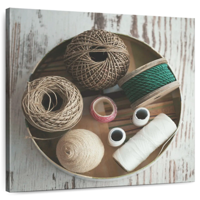 Senne Tray Of Ropes And Threads, 16" H x 16" W