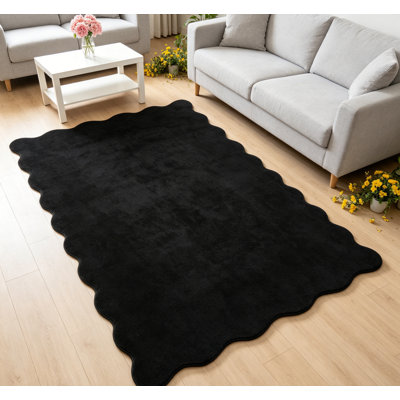 Tapis festonné pour salon Tapis moderne Tapis lavable Tapis antidérapant antidérapant pour chambre d'enfant Chambre d'enfant