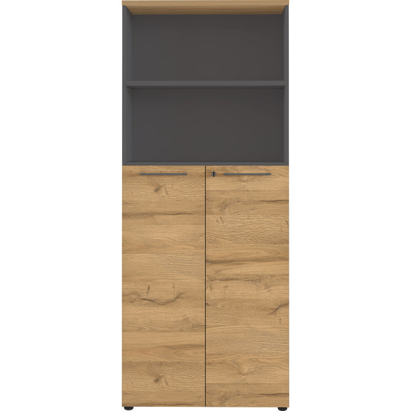 Miabella 2 -Door 3 -Shelf, Graphite/Oak