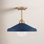 Delilah Single Light Metal Semi Flush Mount