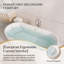 Baignoire autoportante contemporaine en résine d'ingénierie en pierre solide de 63 po x 29,5 po, fonction de trempage profond avec trop-plein et bonde escamotable, blanc brillant-132953562-132953563