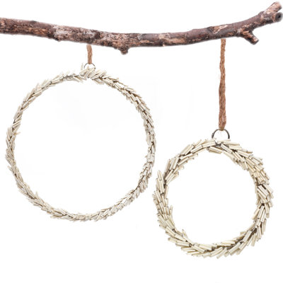 Ensemble d'ornement en forme de couronne 2 pièces