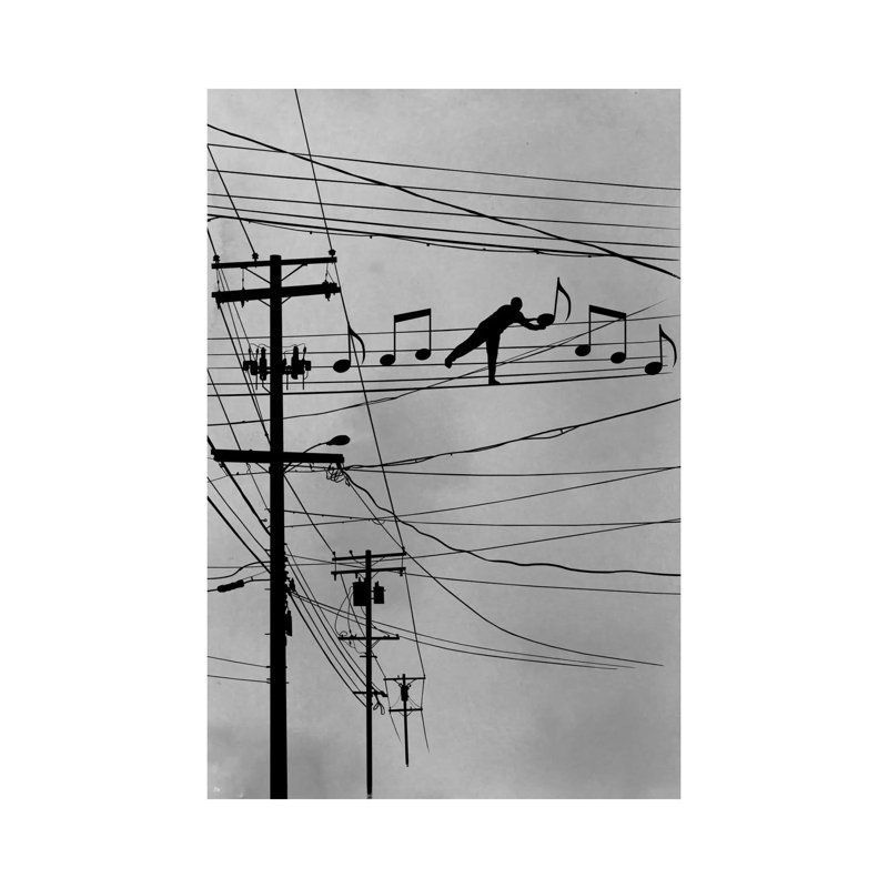 «High Notes» par Rob Dobi - impression d'art graphique, Toile tendue, Pas de tapis, H 26 po x l 40 po x 1,5 po