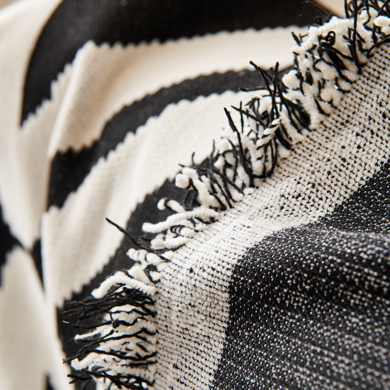 Housse pour canapé modulaire Boho Chenille, H 71 po x l 118 po x P 0,1 po, Noir