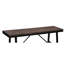 Chêne et siège noir - Pieds en métal et bois synthétique pour banc de stabilité 46 po x 15 po 18 po