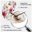 Rose et beige Wildflower Paradise - horloge murale à forme irrégulière-105567880