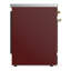 Cuisinière à induction 30 pouces avec 4 éléments à induction en bourgogne Majestic III Series (garniture laiton)-124828795-124828788