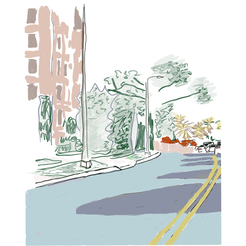 Rossmore Avenue Print by Deborah Blum, 31.25" H x 25.25" W
