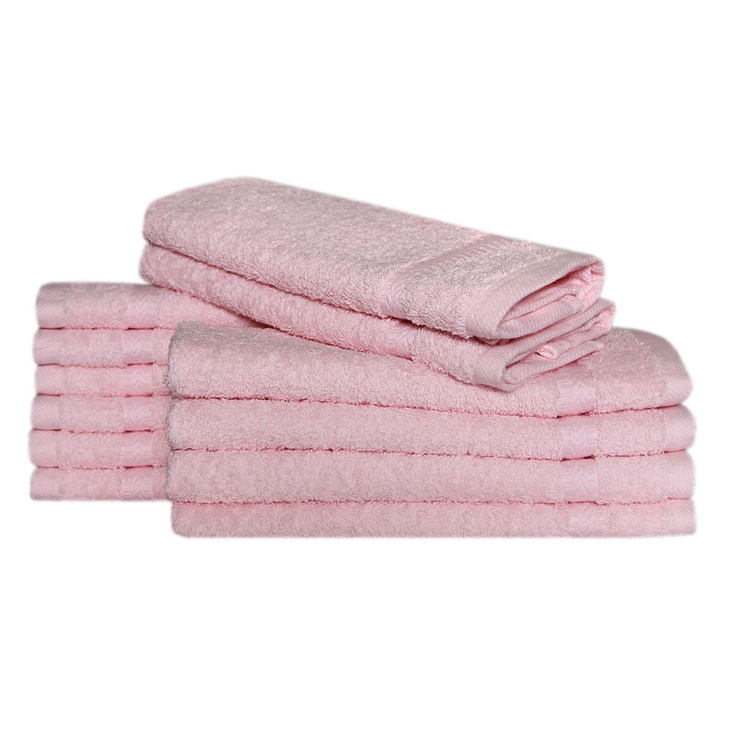 Cotton Midweight Fingertip Towel, Pink