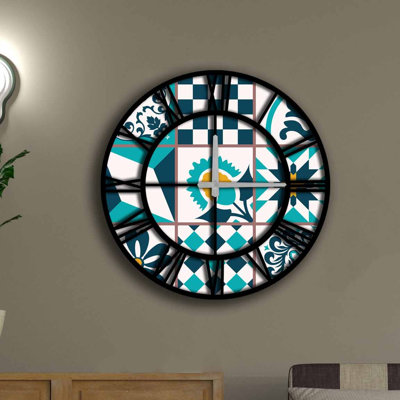 Stylish Decorative Wall Clock, 19.7 in Diameter, 100% MDF with 0.2 in Thickness | Requires 1 AA Battery (Not Included) | Perfect for Home Decor, Modern Aesthetic, and Timeless Elegance