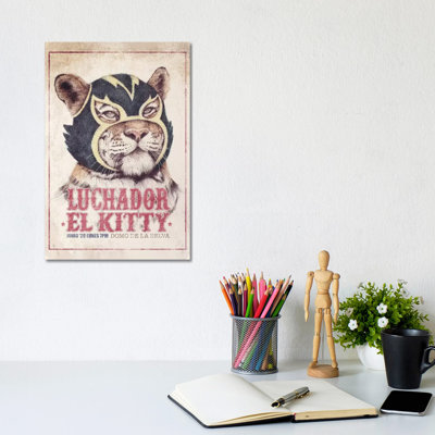 El Kitty by Mike Koubou - Wrapped Canvas Print