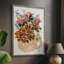 Mauve Bouquet in Teapot II, reproduction encadrée - bois massif-151985647