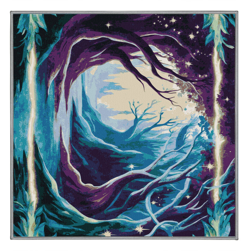 Nightfall Bloom Rug, Square 3'