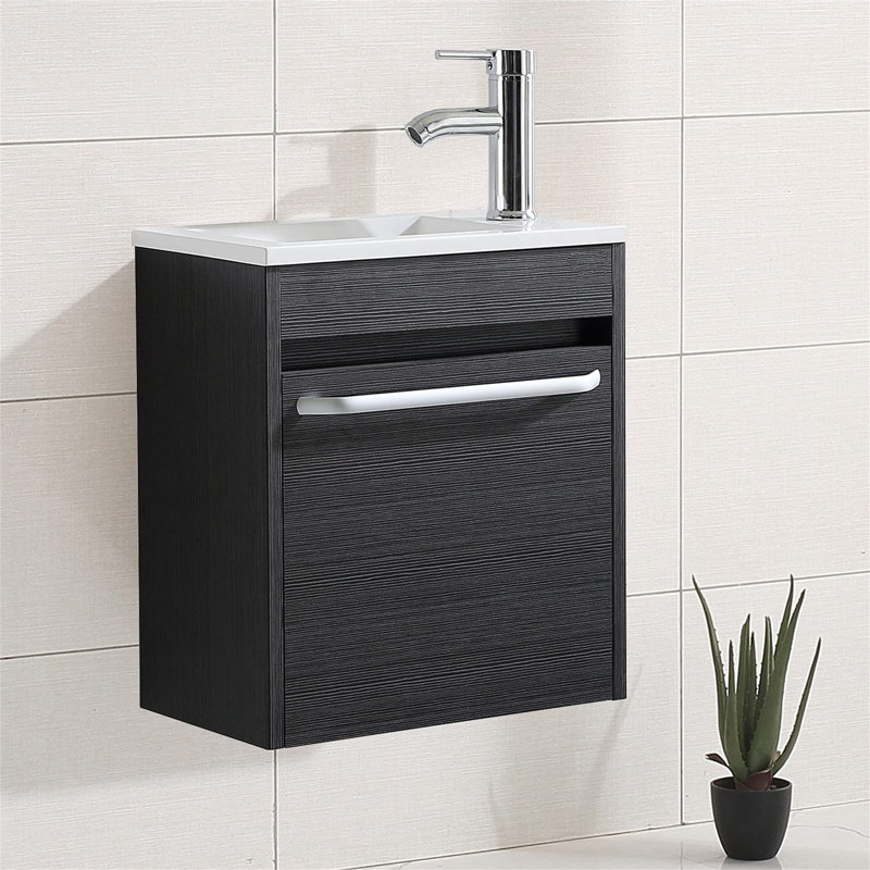 16.14'' Single Bathroom Vanity with Plastic Top