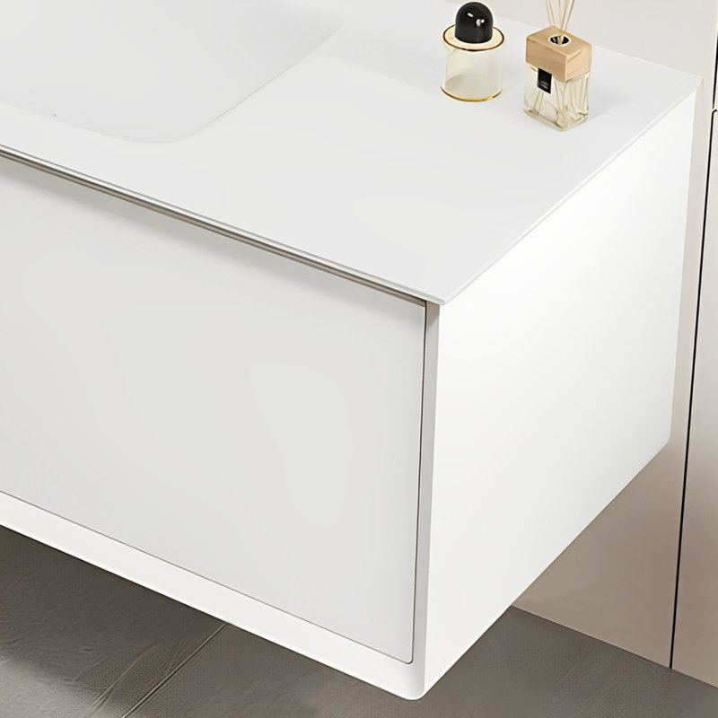 Simple cream style bathroom cabinet, 47"