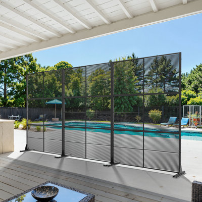 Freestanding 72" Lattice Panel Privacy Screen