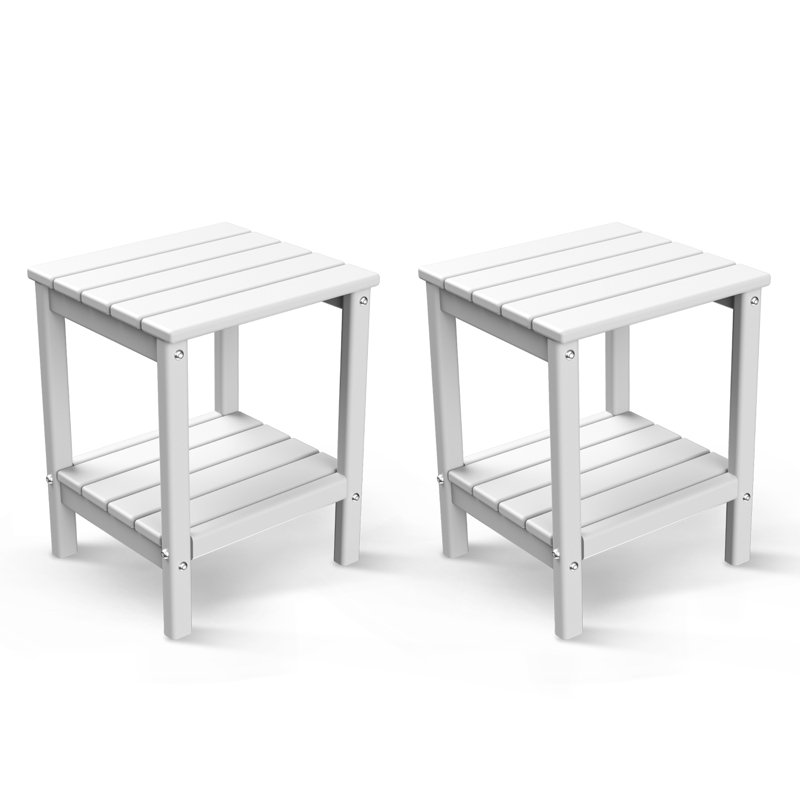 HDPE Adirondack Side Table, Blanc