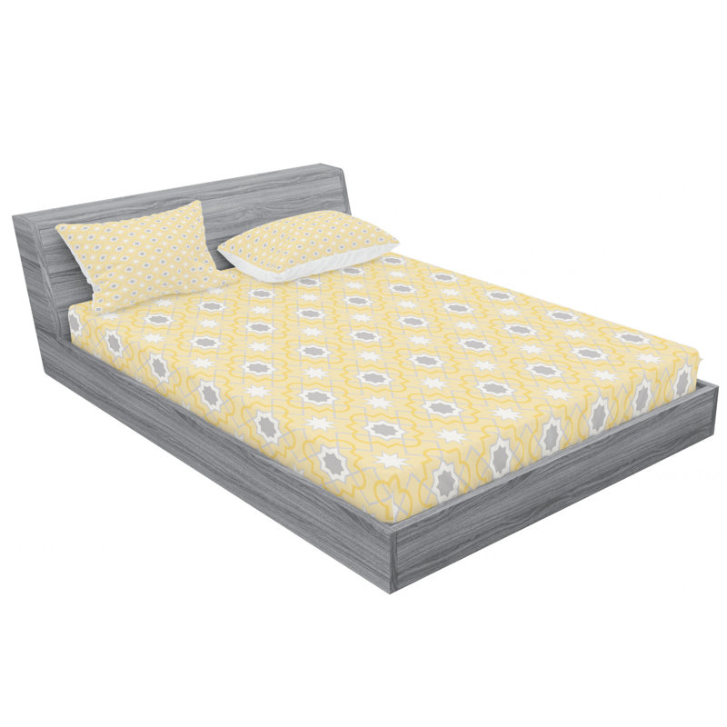 Quatrefoil Microfiber Sheet Set, Full Sheet Set with Fitted Sheet