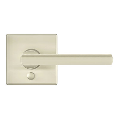 Ensemble levier d'extérieur avec rosette carrée Expressions par Emtek Clapton, nickel satiné