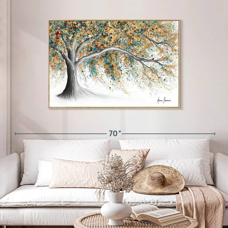 Arbre Western Breeze, Cadre flottant en bois naturel, 46 po x 31 po